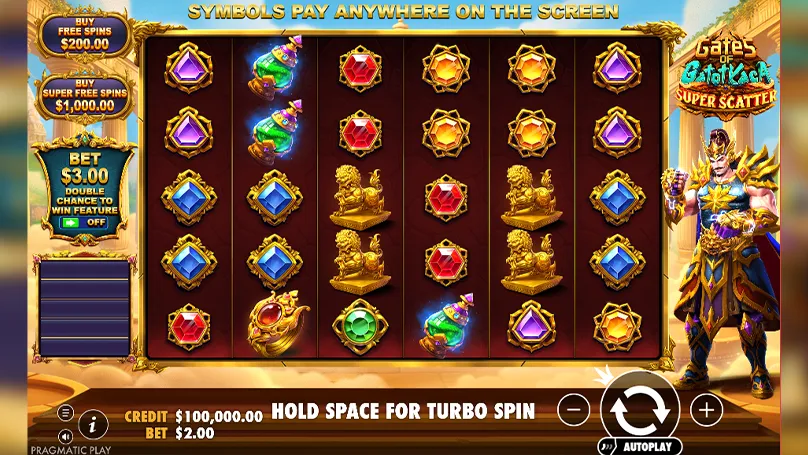 Gates of Olympus Super Scatter gameplay screenshot 2
